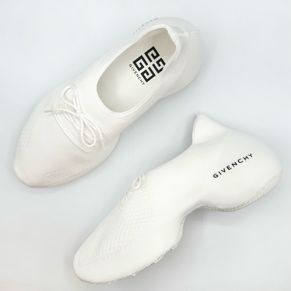 NEW Givenchy White TK-360 Low Top Mesh Knit Sock Slip On Sneakers Trainers Shoes